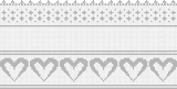 Fillet pattern of crocheted curtains