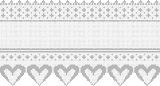 Fillet pattern of crocheted curtains