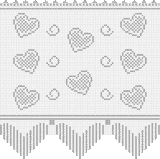 Fillet pattern of crocheted curtains