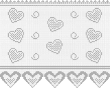 Fillet pattern of crocheted curtains