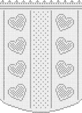 Fillet pattern of crocheted curtains