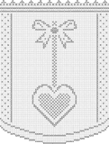 Fillet pattern of crocheted curtains