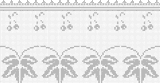 Fillet pattern of crocheted curtains