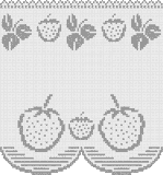 Fillet pattern of crocheted curtains