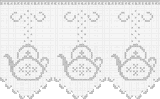 Fillet pattern of crocheted curtains