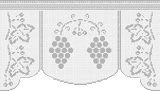 Fillet pattern of crocheted curtains