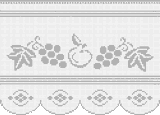 Fillet pattern of crocheted curtains