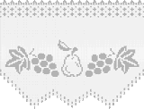 Fillet pattern of crocheted curtains