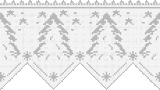 Fillet pattern of crocheted curtains