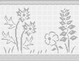 Fillet pattern of crocheted curtains