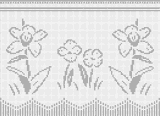 Fillet pattern of crocheted curtains