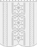 Fillet pattern of crocheted curtains