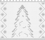 Fillet pattern of crocheted curtains