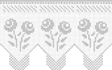 Fillet pattern of crocheted curtains