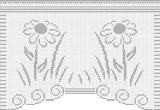 Fillet pattern of crocheted curtains