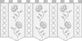 Fillet pattern of crocheted curtains