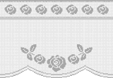 Fillet pattern of crocheted curtains