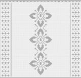 Fillet pattern of crocheted curtains