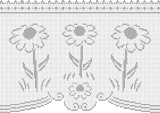 Fillet pattern of crocheted curtains