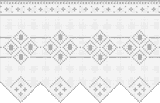 Fillet pattern of crocheted curtains