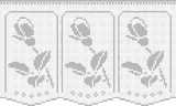 Fillet pattern of crocheted curtains