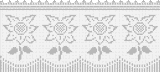 Fillet pattern of crocheted curtains