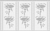 Fillet pattern of crocheted curtains