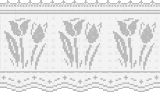 Fillet pattern of crocheted curtains