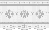 Fillet pattern of crocheted curtains