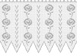 Fillet pattern of crocheted curtains