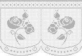 Fillet pattern of crocheted curtains