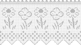 Fillet pattern of crocheted curtains