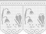 Fillet pattern of crocheted curtains