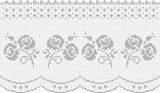 Fillet pattern of crocheted curtains