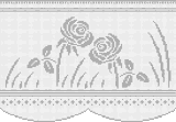 Fillet pattern of crocheted curtains