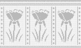 Fillet pattern of crocheted curtains