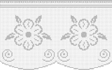 Fillet pattern of crocheted curtains