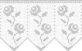 Fillet pattern of crocheted curtains