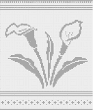 Fillet pattern of crocheted curtains