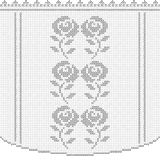 Fillet pattern of crocheted curtains