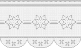 Fillet pattern of crocheted curtains