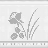 Fillet pattern of crocheted curtains