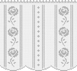 Fillet pattern of crocheted curtains