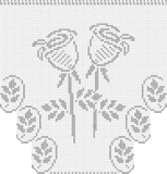 Fillet pattern of crocheted curtains