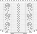 Fillet pattern of crocheted curtains