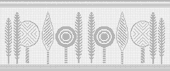 Fillet pattern of crocheted curtains