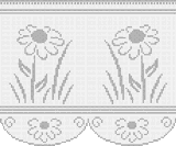 Fillet pattern of crocheted curtains