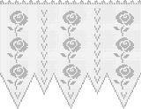 Fillet pattern of crocheted curtains