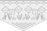 Fillet pattern of crocheted curtains