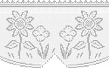 Fillet pattern of crocheted curtains